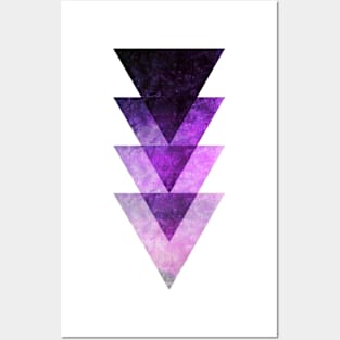 Purple triangle Posters and Art